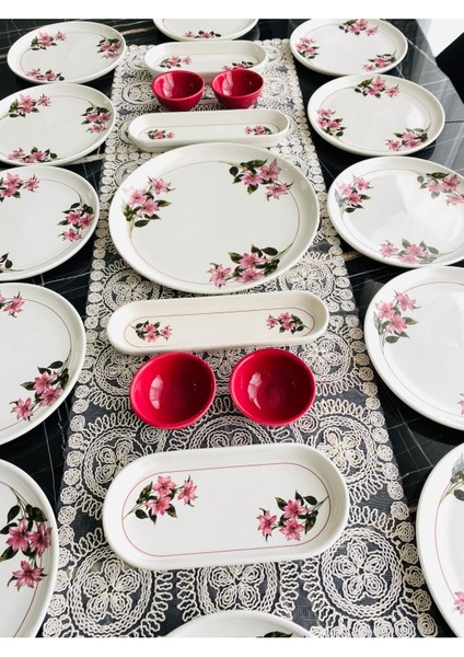 Kar Çiçeği 12 Kişilik 21 Parça Kahvaltı Takımı modelleri