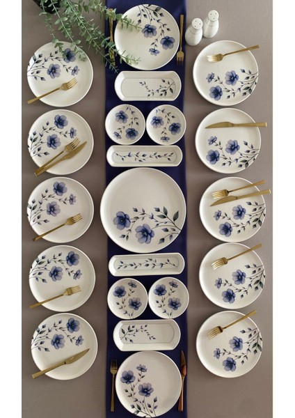 Mor Menekşe 12 Kişilk 21 Parça Kahvaltı Takımı