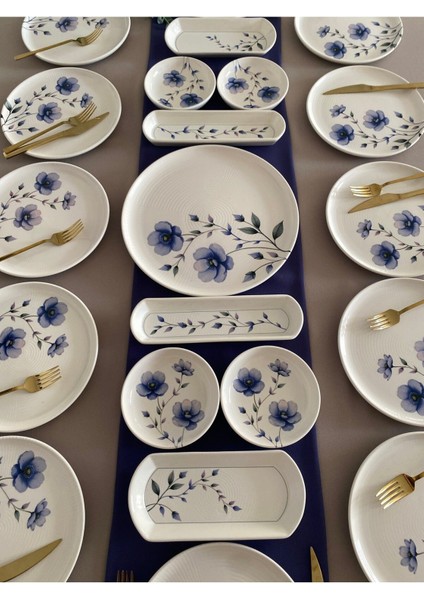 Mor Menekşe 12 Kişilk 21 Parça Kahvaltı Takımı modelleri