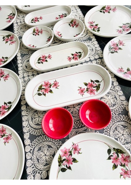 Kar Çiçeği 12 Kişilik 22 Parça Kahvaltı Takımı modelleri