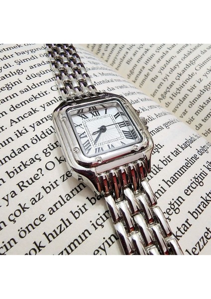 , Gümüş Rengi, Roma Rakamlı, Modern Tasarım, Retro Tasarım, Hediyelik, Kadın Kol Saati modelleri