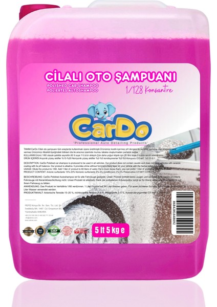 Cardo Premium 1/128 Snow Foam Cilalı Oto Şampuan Konsantre