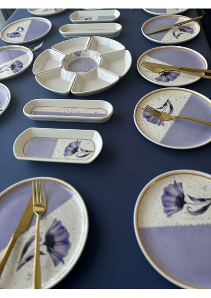 Gelincik Model 12 Kişilik 23 Parça Kahvaltı Takımı (Mor) fiyatları