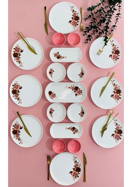 Pink Rose Model 8 Kişilik 19 Parça Kahvaltı Takımı fırsatları