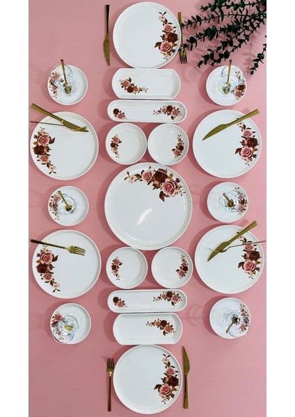 Pink Rose Model 6 Kişilik 21 Parça Kahvaltı Takımı fiyatları