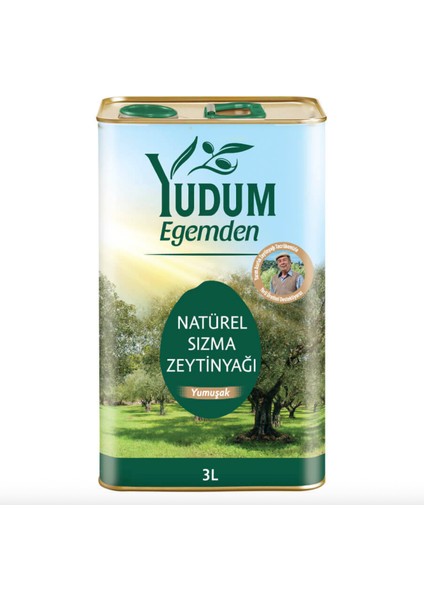 Yudum Egemden Yumuşak Lezzet Sızma Zeytinyağı Teneke 3 Lt