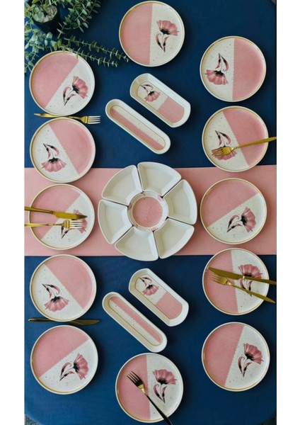 Gelincik Model 12 Kişilik 23 Parça Kahvaltı Takımı (Pembe) fiyatları