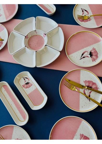 Gelincik Model 12 Kişilik 23 Parça Kahvaltı Takımı (Pembe) modelleri