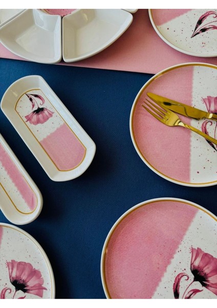 Gelincik Model 12 Kişilik 23 Parça Kahvaltı Takımı (Pembe) fırsatları