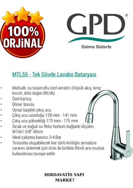 Solus MTL55 Tek Gövde Lavabo Bataryası fırsatları