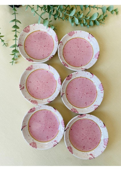 Pembe Gelincik 6 Adet Kase Reçellik Çerezlik