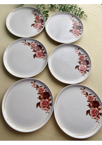 Gülpembe 6 Adet Servis/pasta Tabağı fiyatları