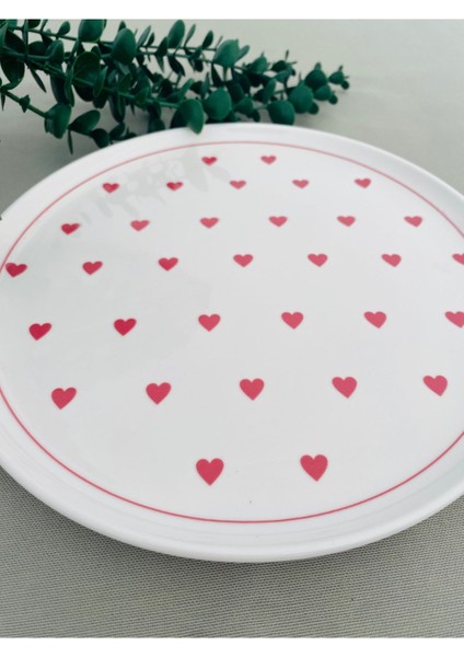 Love Pembe Kalp 25 cm Büyük Servis Tabağı fiyatları