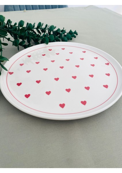 Love Pembe Kalp 25 cm Büyük Servis Tabağı modelleri