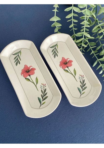 Flora 2 Adet Oval Kahvaltı Sunum Tabağı modelleri