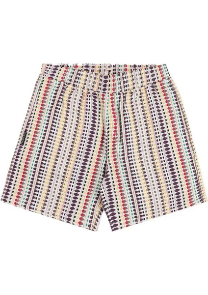 Stitch Şortlar - Krem Renk, Polyester, Tam Bedene Uygun