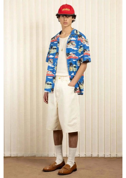 Le Short Baggy Écru: Rahat Kesim, Oversize Denim Şort - 100% Pamuk fiyatları