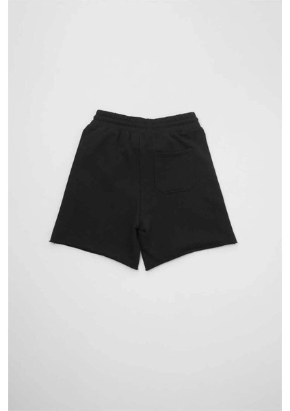 Domrebel Varsity Sweat Short - Rahat Fit, %100 Pamuk, École Des Arts Desenli Şort modelleri