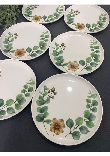 Optimist Flower Serisi 6'lı Pasta Tabağı fiyatları