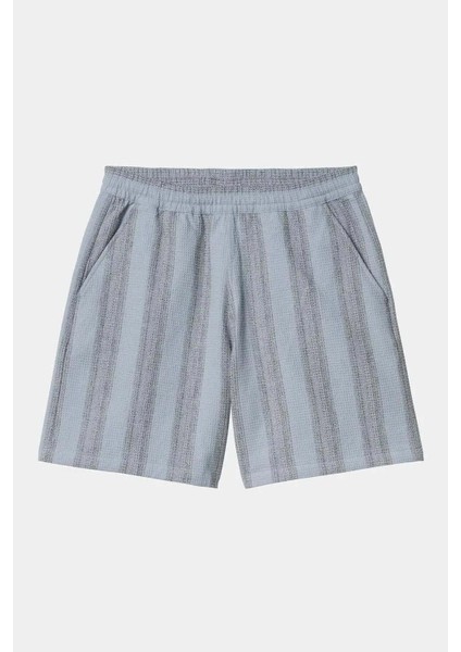 Dodson Short - Mavi Unisex Şort, Gerçek Bedeniyle Konforlu ve Makinede Yıkanabilir