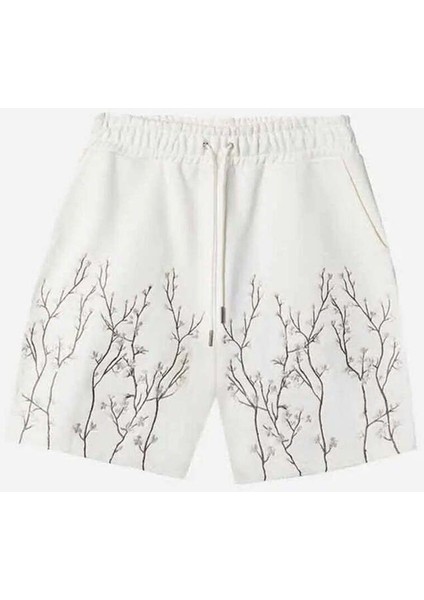 Organik Pamuklu Orchard Blossom Şort - Zarif ve Rahat Kesim, %100 Doğal