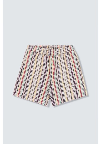 %100 Pamuk Stıtch Şort - Esnek Bel, Sırt Dünya Cepleri ile Rahat Şıklık