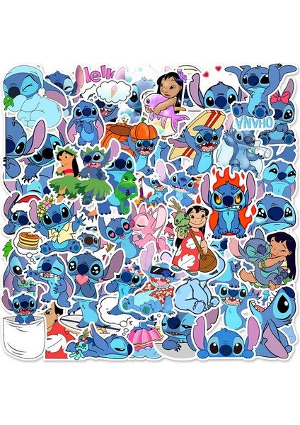 Stitch Seri 2 Defter Suluk Laptop Notebook Tablet Telefon Kılıf Sticker Seti modelleri
