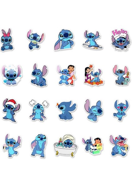 Stitch Seri 2 Defter Suluk Laptop Notebook Tablet Telefon Kılıf Sticker Seti fırsatları