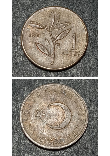 399636873415AC7263 1 Kuruş 1970 Eski Madeni Para