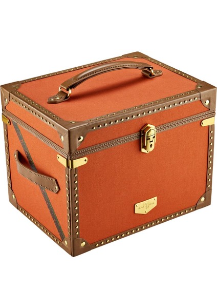 Takı Kutusu Trunk 190. Yıl Sınırlı Seri Deri Detaylı Vintage 28X22X22 cm