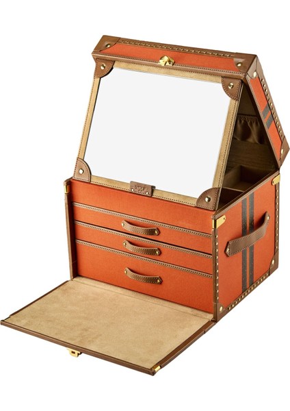 Takı Kutusu Trunk 190. Yıl Sınırlı Seri Deri Detaylı Vintage 28X22X22 cm fiyatları