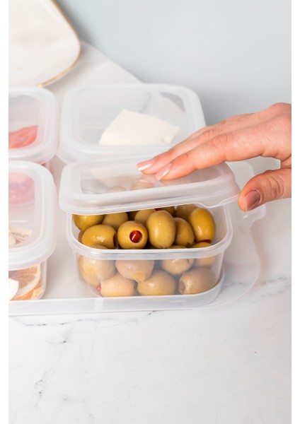 6'lı Kahvaltılık Saklama Kabı Seti, Silikon Kapaklı, Beyaz, Pratik ve Sağlam Tasarım modelleri