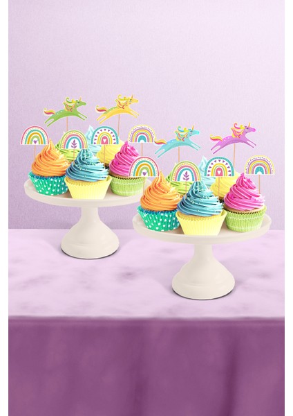 Unicorn Doğum Günü Konsepti 3 Yaş Parti Seti - Doğum Günü Konsepti - Mini indirimleri