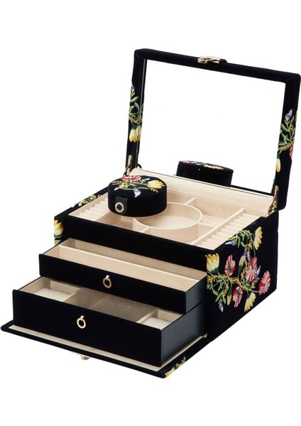 Zoe Medium Jewelry Box Kadife Mücevher Kutusu, Ayna ve Seyahat Çantalı fırsatları