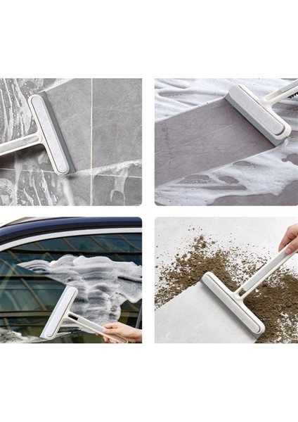 Süngerli Fırçalı ve Çekeçekli Pratik Cam Sileceği