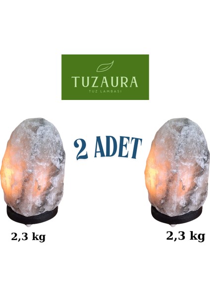 Çankırı Dogal Tuz Lambası 2 Adet 2,3 kg Agırlıgında