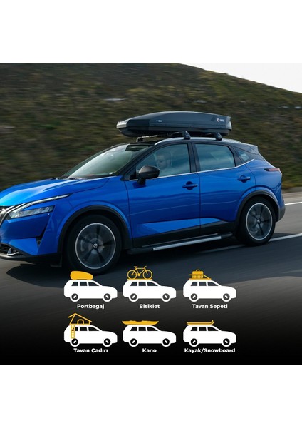 Toyota Corolla Combi Turtle Ara Atkı Taşıyıcı Bar 2019-2025 Arası Uyumlu - Turtle Air2 Gri fırsatları