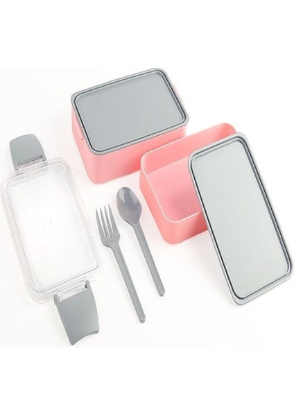 Turuncu 2 Katlı Hava ve Sızdırmaz Saklama Kabı, Kapaklı, Akrilik, Kahvaltılık Seti fırsatları