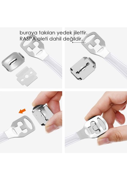 Raspa Topuk Jileti 100 Lu Paket Ayak Taban Nasır Yedek Jileti 721892 fırsatları