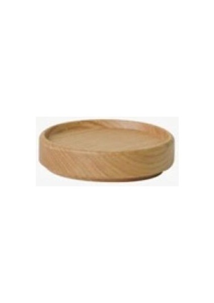 Japon Tasarımı Kül Rengi Ahşap Tepsi/kapak 8.5 cm Çaplı
