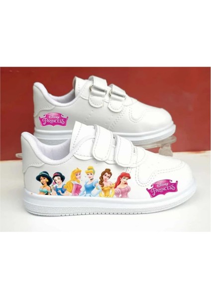 Güzel Premsesler Baskılı Kız Çocuk Spor Ayakkabı Sneaker