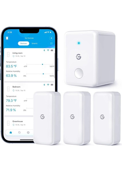 Wlan Higrometre Termometre 3'lü Paket, Uygulamalı ve Hassas