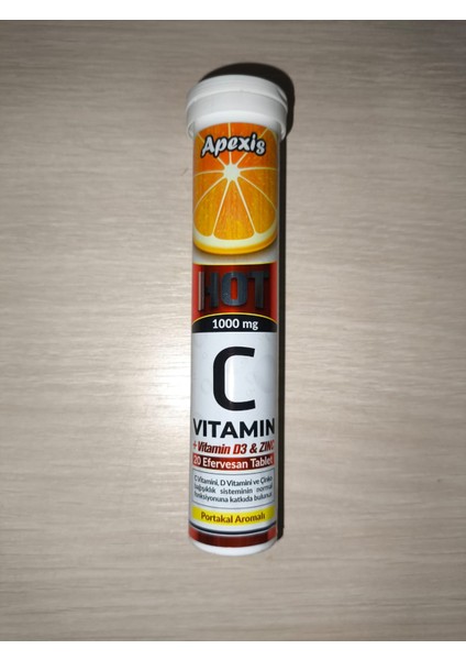 Vitamin C Çinko Hot Efervesan Tablet 20 Li ( 1 Adet ) fiyatları