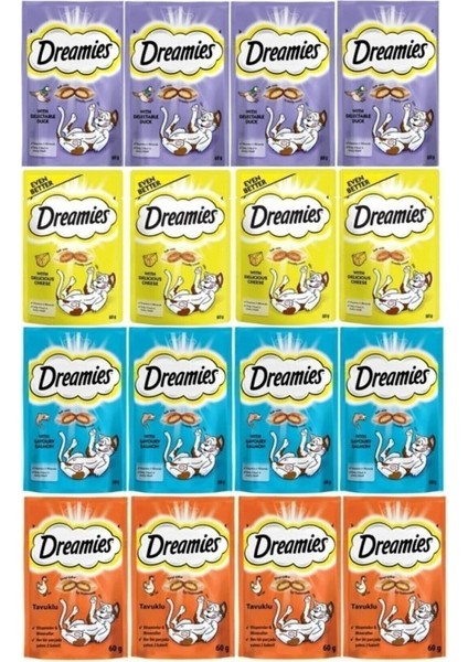 Kedi Ödül Maması Karışık Paket 60 gr X16 Adet