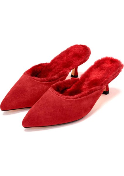 Brenda 2.0 Süet Shearling Kadın Mule Topuklu Terlik fiyatları