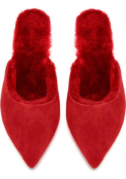 Brenda 2.0 Süet Shearling Kadın Mule Topuklu Terlik modelleri
