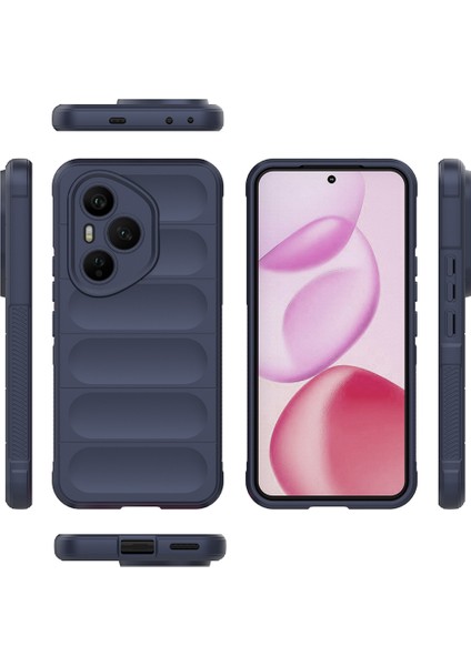 Honor 400 Pro Kılıf Esnek Tpu Oyuklu Arka Yüzey Tasarımlı Tknc Etnik Silikon Kapak - Siyah modelleri
