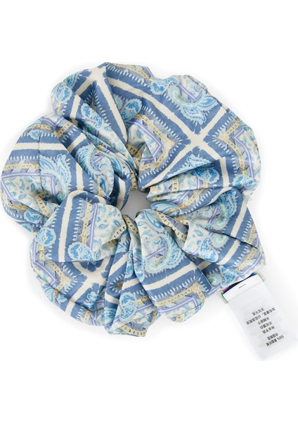 Printed Scrunchie Saç Lastiği 10X10 Cm, Renkli ve Yumuşak Dokulu Aksesuar fiyatları
