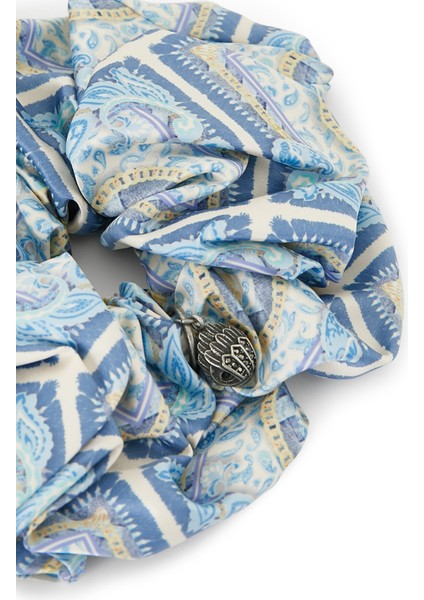 Printed Scrunchie Saç Lastiği 10X10 Cm, Renkli ve Yumuşak Dokulu Aksesuar modelleri