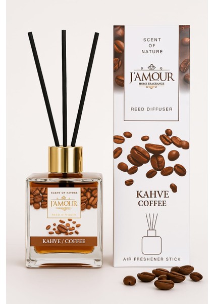Kahve Bambu Çubuklu Oda Kokusu 100 ml – Sıcak ve Yoğun Aromalı Koku